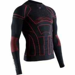 Best Pirce 👏 Top X-bionic Moto Energizer 4.0 Lg Ls 👕 Shirt Red 😀